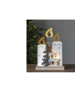 Vianočné dekorácie Eglo Eglo 411289 - LED Vianočná dekorácia FAUNA 10xLED/0,03W/2xAA 