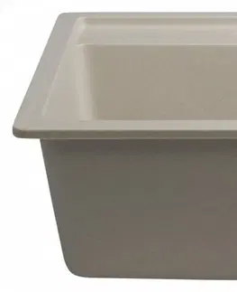 Kuchynské drezy SAPHO SAPHO - Granitový vstavaný mono drez, 53x50cm, béžová GR1032