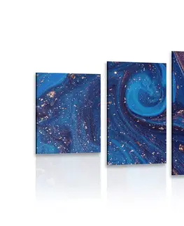Abstraktné obrazy 5-dielny obraz modrá abstrakcia