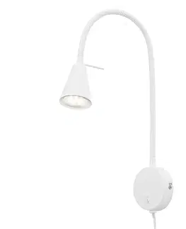 Nástenné svietidlá Briloner Nástenné svietidlo LED Tusa, nástenný prvok, biela