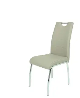 Stoličky do jedálne Jedálenská stolička Susi, Textilná Koža, Cappuccino