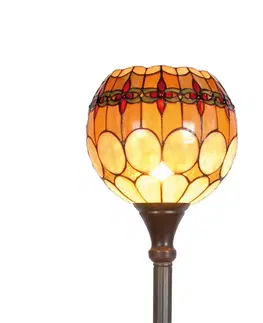Stojacie lampy Clayre&Eef Niley – stojaca lampa v štýle Tiffany