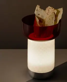 Stolové lampy Artemide Artemide Bontà stolná LED lampa, červená miska