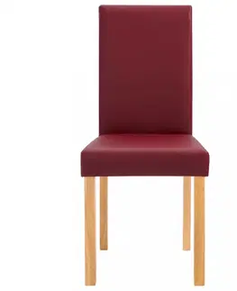 Jedálenské stoličky a kreslá Jedálenská stolička 4 ks umelá koža / drevo Dekorhome Hnedá