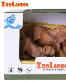 Hračky - figprky zvierat MIKRO TRADING - Zoolandia levice s mláďatami 8,5-13cm v krabičke