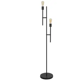Lampy  Stojacia lampa CARTAGO 2xE27/60W/230V čierna 