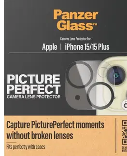 Ochranné fólie pre mobilné telefóny PanzerGlass ochranný kryt objektívu fotoaparátu pre Apple iPhone 15, 15 Plus 1136