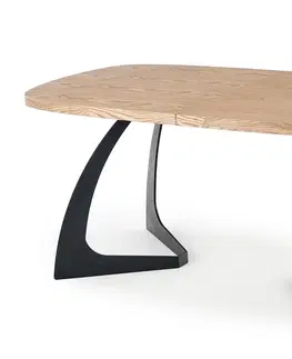 Jedálenské stoly HALMAR Veldon rozkladací jedálenský stôl dub prírodný / čierna
