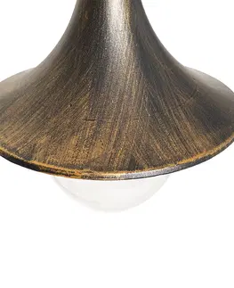 Zahradne stlpove lampy Klasický exteriérový lampáš starožitný zlatý 125 cm IP44 - Daphne