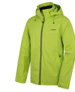 Pánské bundy a kabáty Pánska hardshellová bunda Husky Nelory M zelená XL
