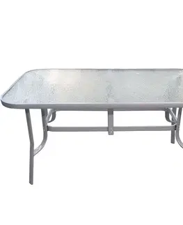 Záhradné stoly Záhradný sklenený stôl 70x90x150cm