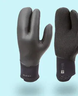 otužovanie Neoprénové rukavice na surf 5 mm čierne