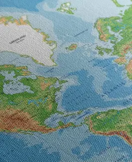 Obrazy mapy Obraz klasická mapa sveta