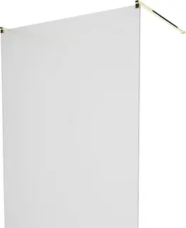 Sprchové dvere MEXEN/S - KIOTO samostatne stojaca sprchová zástena 100 x 200, matné sklo 8 mm, zlatá 800-100-002-50-30