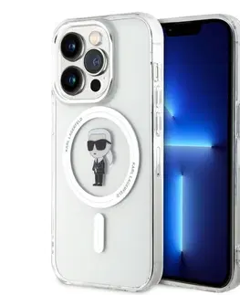 Puzdrá na mobilné telefóny Puzdro Karl Lagerfeld IML Ikonik MagSafe pre Apple iPhone 15 Pro, transparentné 57983116839