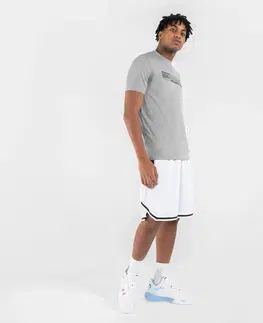 nohavice Obojstranné basketbalové šortky SH500R čierno-biele