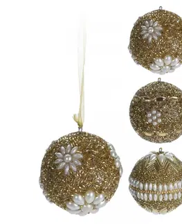 Vianočné dekorácie MAKRO - Gula vianočná 7cm zlatá rôzne motívy