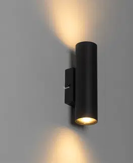 Nastenne lampy Moderné nástenné svietidlo čierne 2-svetlo - Jeana