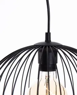 Zavesne lampy Moderne hanglamp zwart 30cm E27 - Koopa