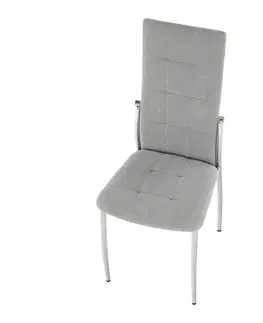 Jedálenské stoličky KONDELA Adora New jedálenská stolička sivá / chróm