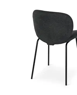 Kitchen & Dining Room Chairs Čalúnená dizajnová stolička, tmavosivá