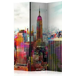 Paravány Paraván Colors of New York City Dekorhome 135x172 cm (3-dielny)