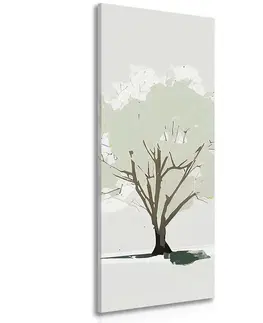 Obrazy stromy a listy Obraz zelená koruna stromu