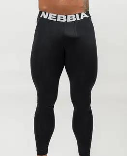 Pánske klasické nohavice Pánske legíny s vreckom Nebbia Discipline 708 Black - L