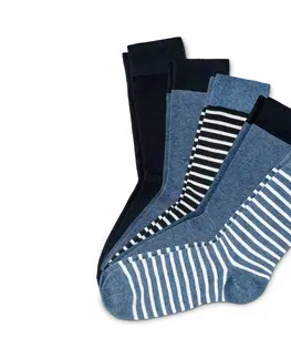 Socks Ponožky, 5 párov, modré