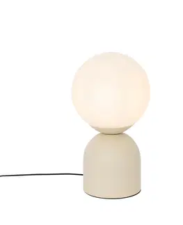 Stolove lampy Hotelová elegantná stolná lampa béžová s opálovým sklom - Pallon Trend