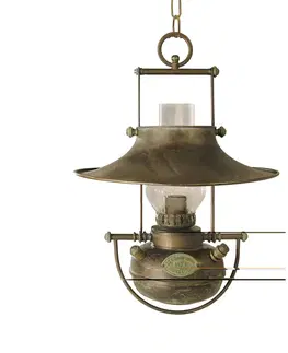 Závesné svietidlá Moretti Luce Antická závesná lampa Guadalupa
