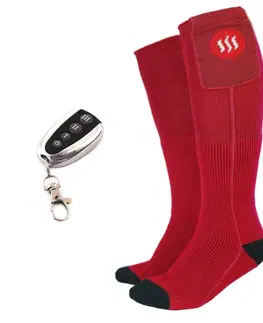 Vyhrievané ponožky a podkolienky Vyhrievané podkolienky Glovii GQ3 červená - L