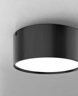 Stropné svietidlá Ailati Jednoduché stropné LED svietidlo Mine čierne 14 cm