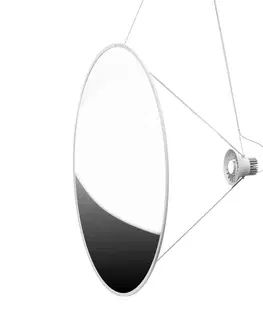 Závesné svietidlá Luceplan Luceplan Amisol závesné LED Ø 110 cm striebro