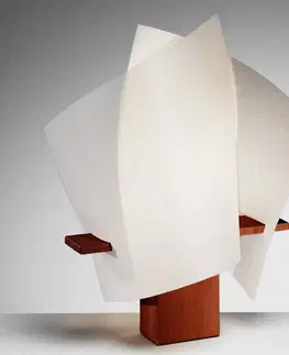 Stolové lampy Domus Dizajnérska stolná lampa PLAN B, gaštan