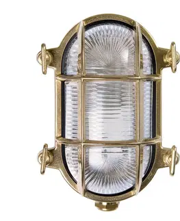 Vonkajšie nástenné svietidlá Moretti Luce Nástenné svetlo Tortuga ovál 17cm prírodná/číra