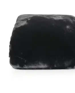 Deky Kožušinová deka, čierna, 150x170, RABITA TYP 1