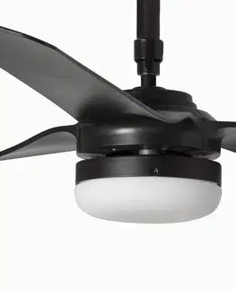 Stropné ventilátory so svetlom FARO BARCELONA Stropný ventilátor Punt M DC LED svietidlo čierna