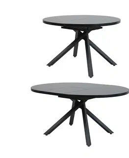 Jedálenské stoly Rozkladací stôl Draco B10038-120/160x120cm čierna mat