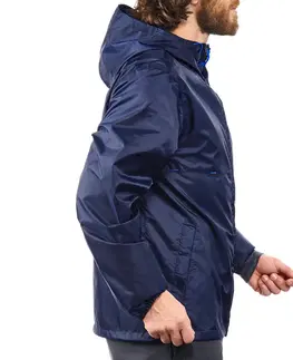 bundy a vesty Pánska vetruvzdorná a vodoodpudivá turistická bunda RainCut so zipsom