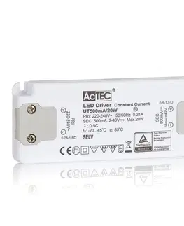 Napájacie zdroje s konštantným prúdom AcTEC AcTEC Slim LED budič CC 500mA, 20W