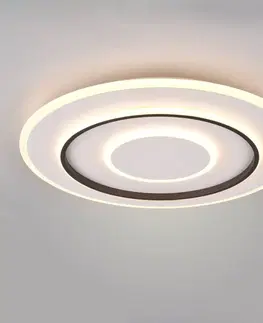 Stropné svietidlá Reality Leuchten Stropné svietidlo LED Jora kruhové s diaľkovým ovládaním, Ø 60 cm