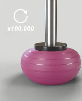 lopty Odolná gymnastická lopta veľkosť 2 / 65 cm - ružová