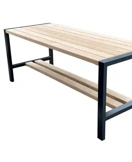 Záhradné stoly Moderný stôl prírodné drevo