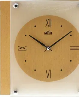Hodiny Nástenné hodiny MPM, 2706.53 - svetlé drevo, 26cm