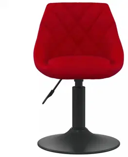 Jedálenské zostavy Otočná jedálenská stolička 2 ks zamat / kov Dekorhome Ružová