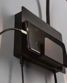 Nástenné svietidlá Paulmann Paulmann Halina USB LED svetlo, rameno, čierna