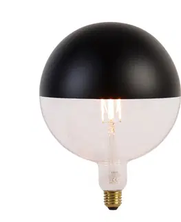Ziarovky E27 stmievateľná LED lampa horné zrkadlo G200 čierna 6W 360 lm 1800K