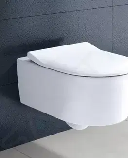Záchody VILLEROY & BOCH - Avento Závesné WC s doskou SoftClosing, DirectFlush, CeramicPlus, alpská biela 5656RSR1