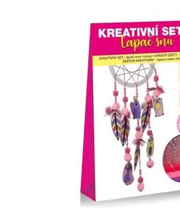 Kreatívne a výtvarné hračky RAPPA - kreatívny set- lapač snov ružový